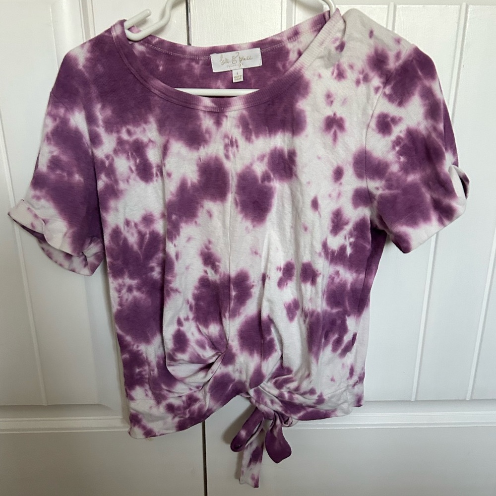 francesca’s purple tie dye tee